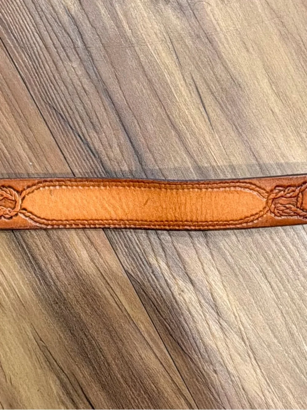 Kids Brown Leather Belt with Silver Horse Buckle